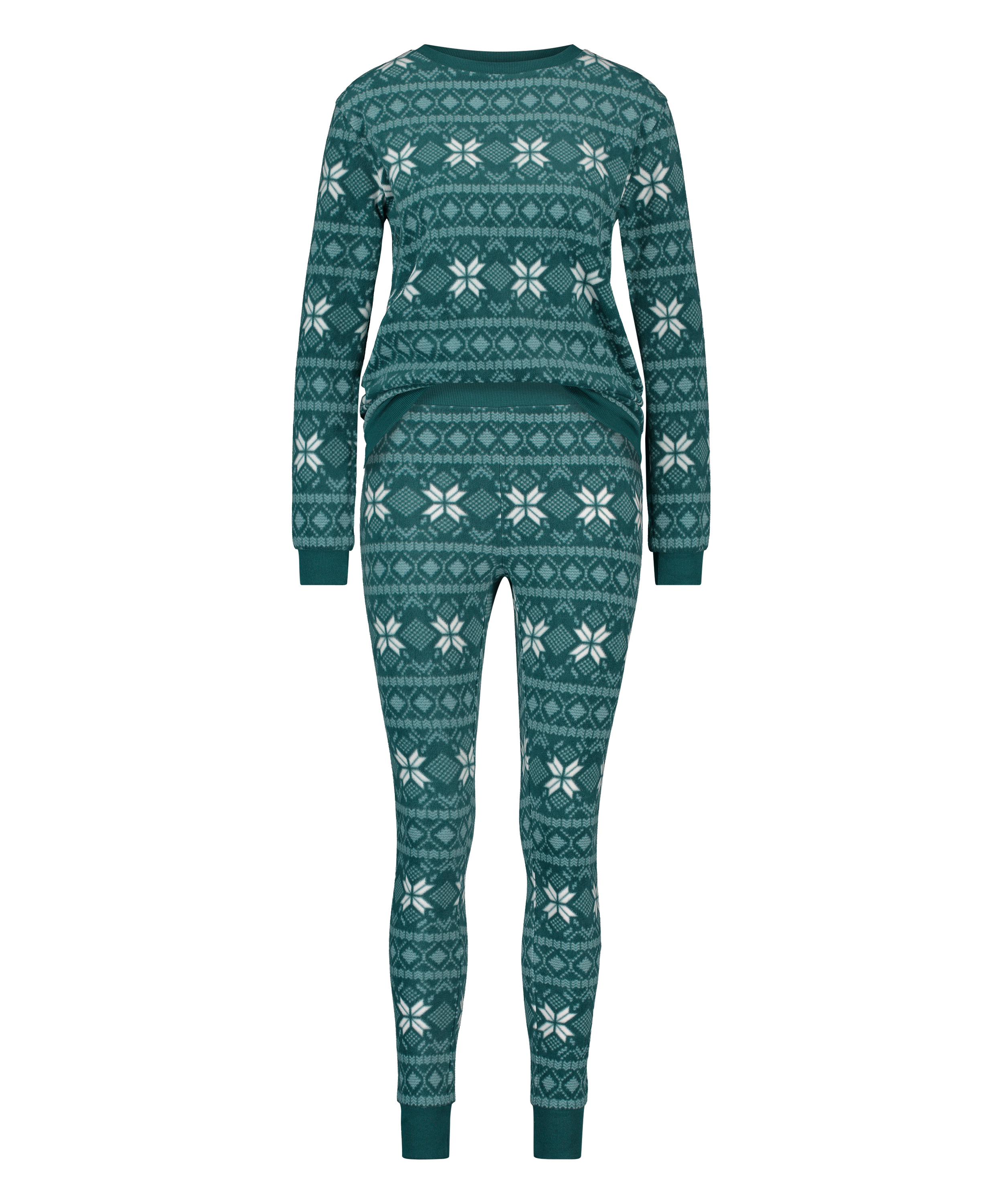 Fleece pyjamassæt, blå, main