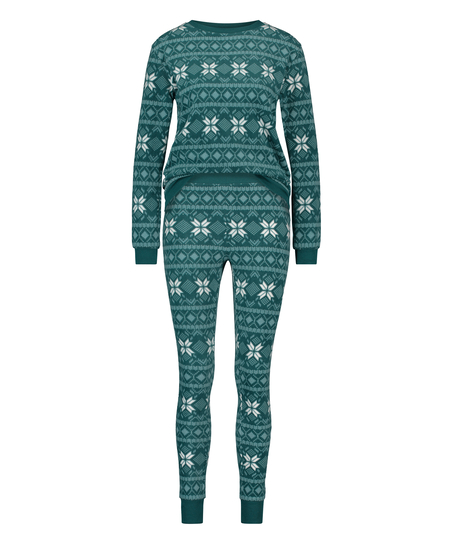 Fleece pyjamassæt, blå