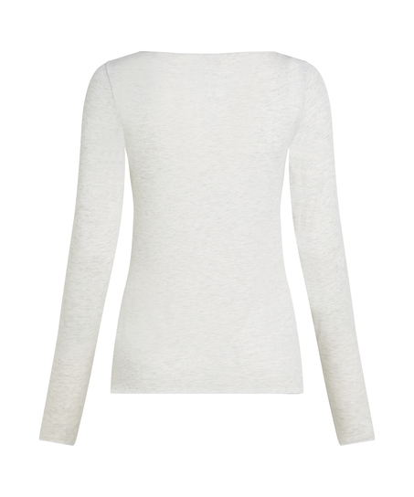 super soft bådhals bluse med cashmere, Grå