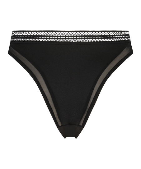 Brasilianske trusser med høj benudskæring Mina, sort