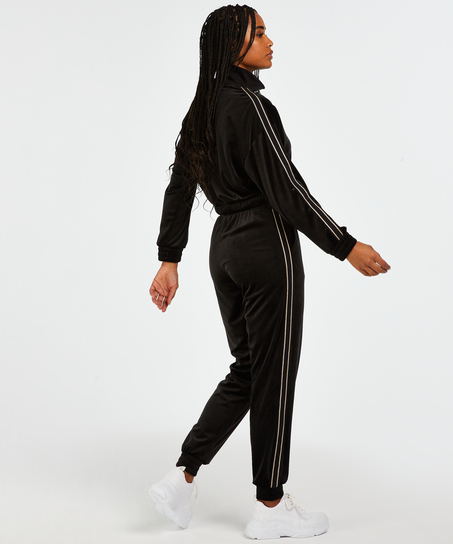 HKMX Sportsbukser Velour, sort