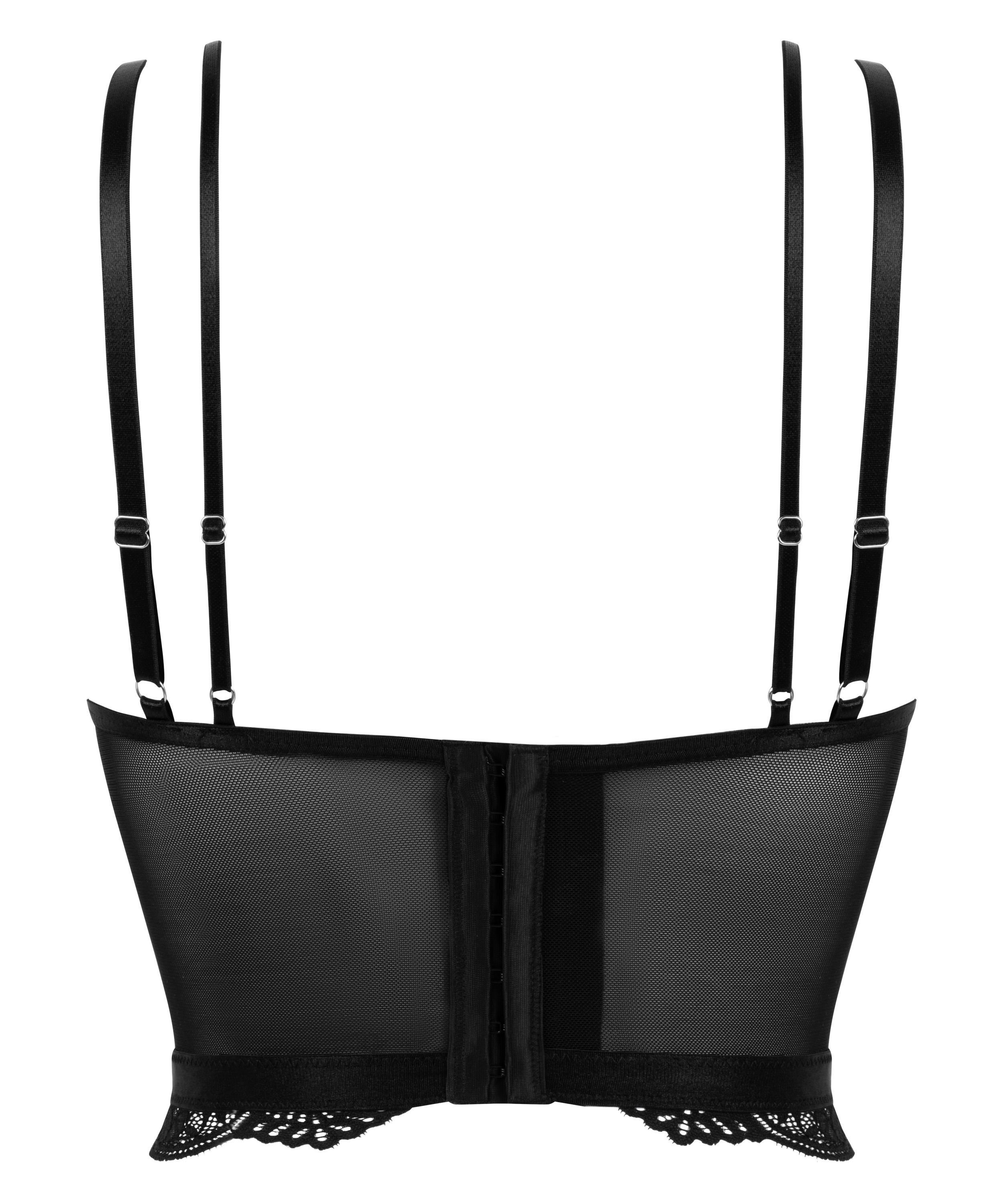 Coco formstøbt longline bøjle-bh med pushup, Sort, main