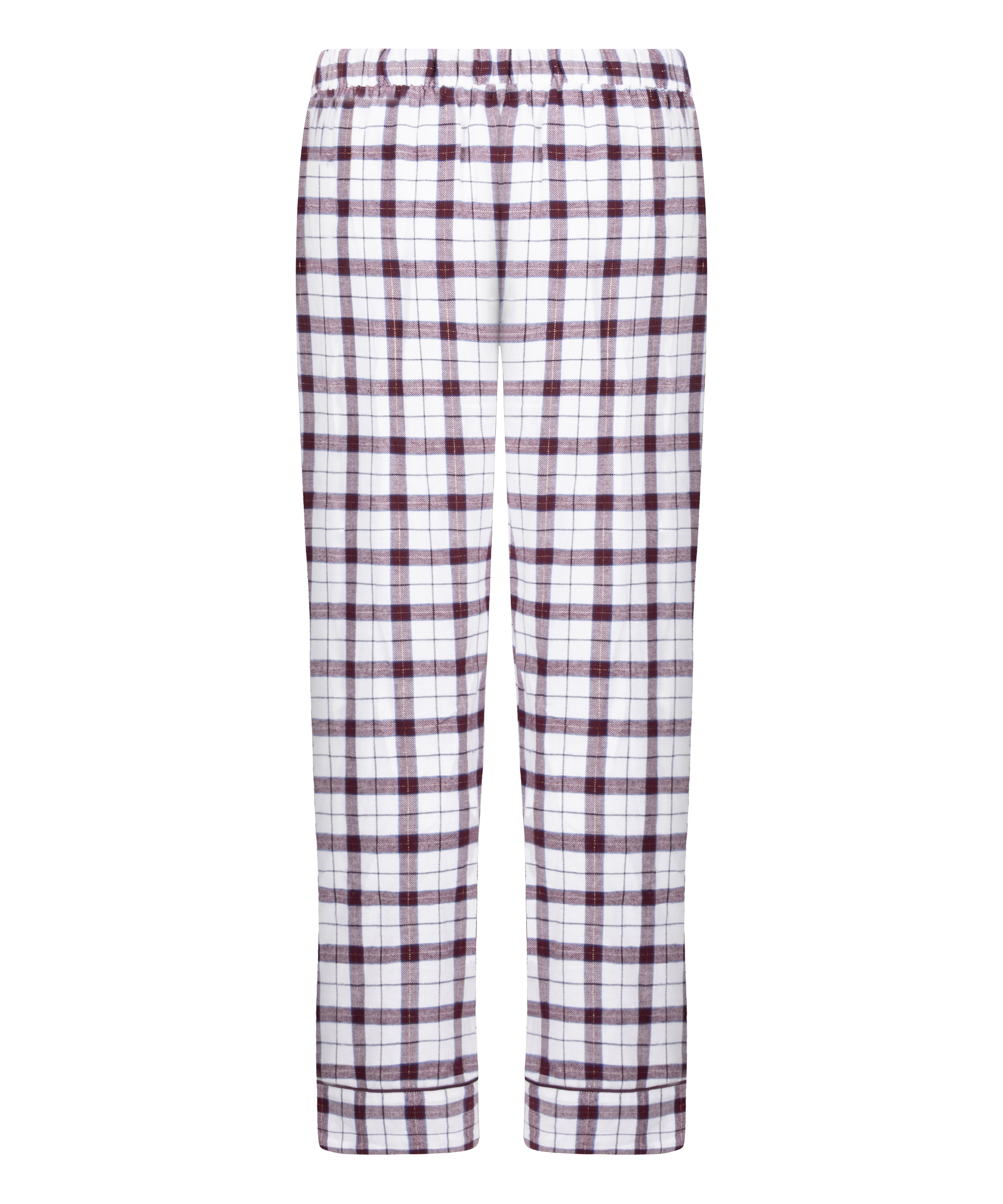 Petite pyjamasbukser af Flannel, Hvid, main