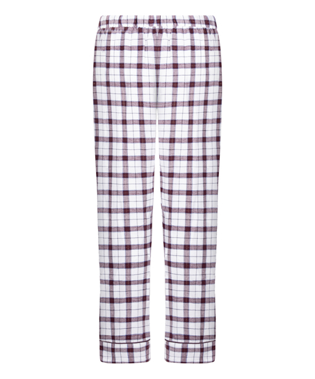 Petite pyjamasbukser af Flannel, Hvid
