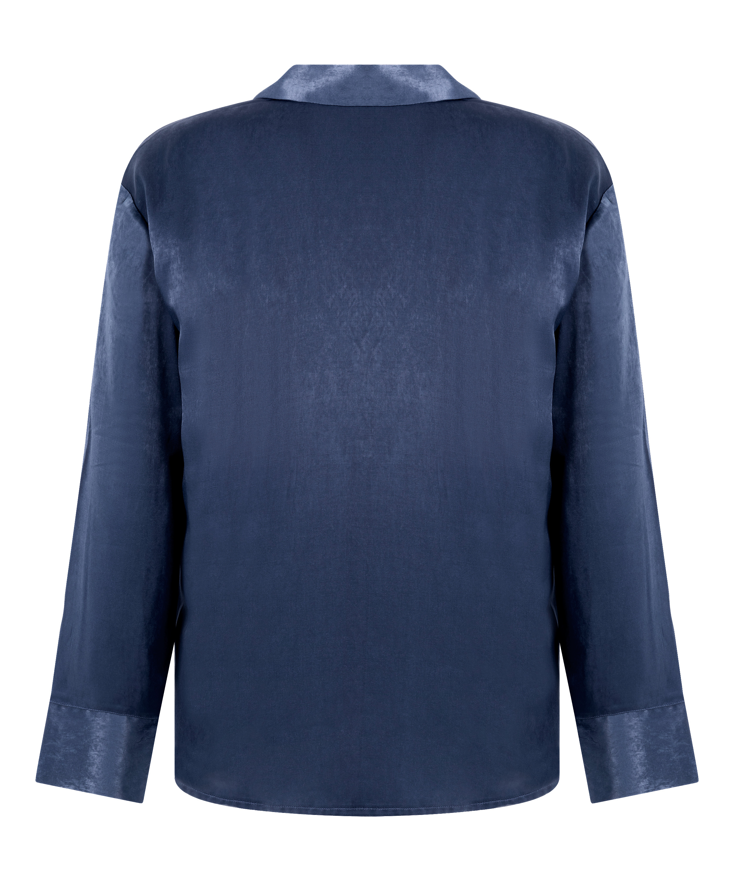 Lang&aelig;rmet satinjakke Ayla, Bl&aring;, main