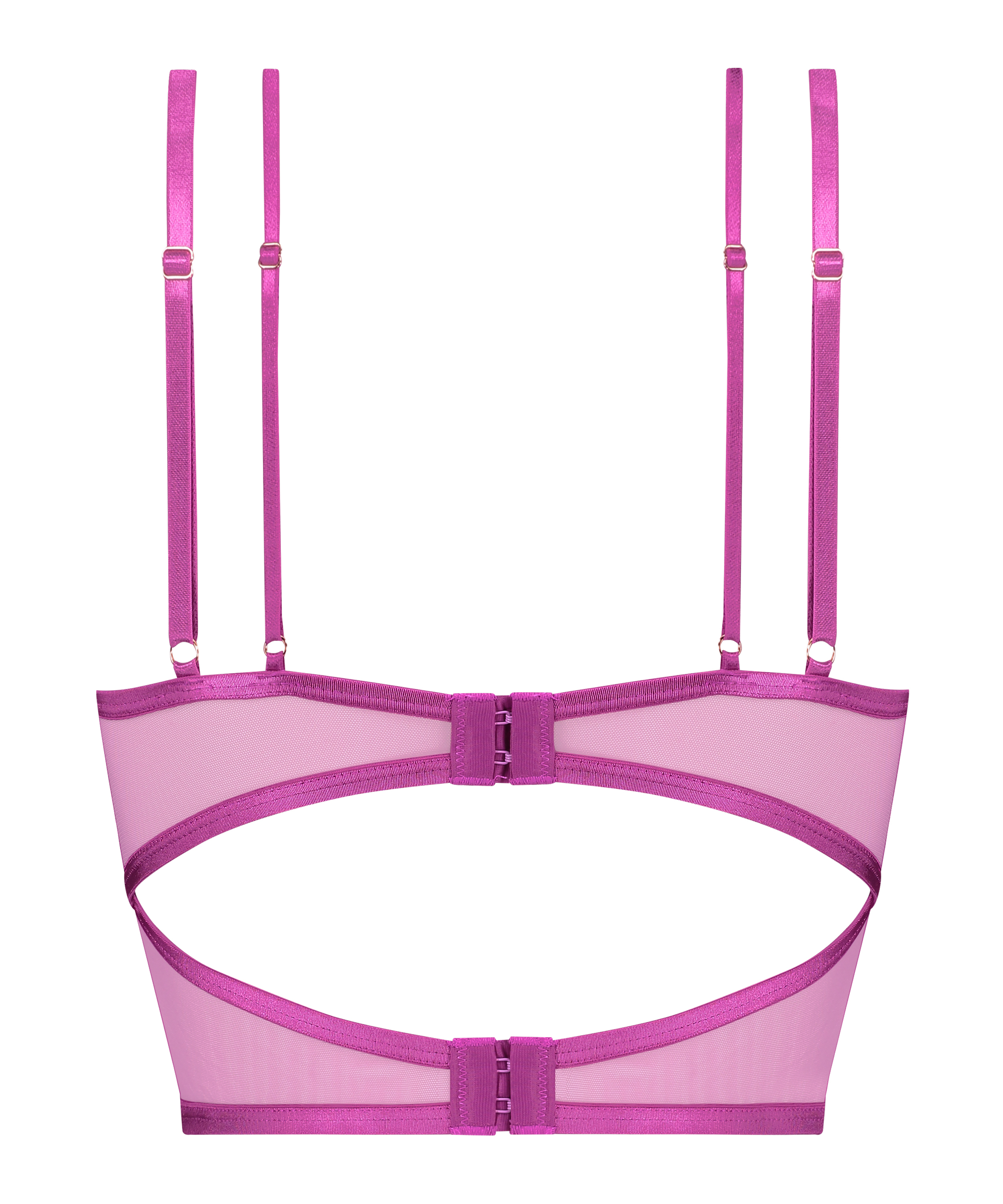Ikke-formstøbt longline bøjle-bh Constance, Lilla, main