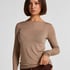 super soft b&aring;dhals bluse med cashmere, Brun