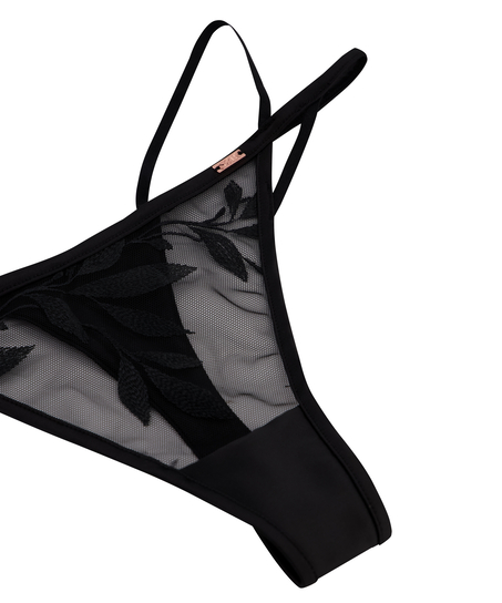 Domenica h&oslash;jtaljet g-streng, sort