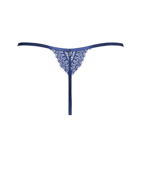 Mabel g-streng med høj benudskæring, Blå