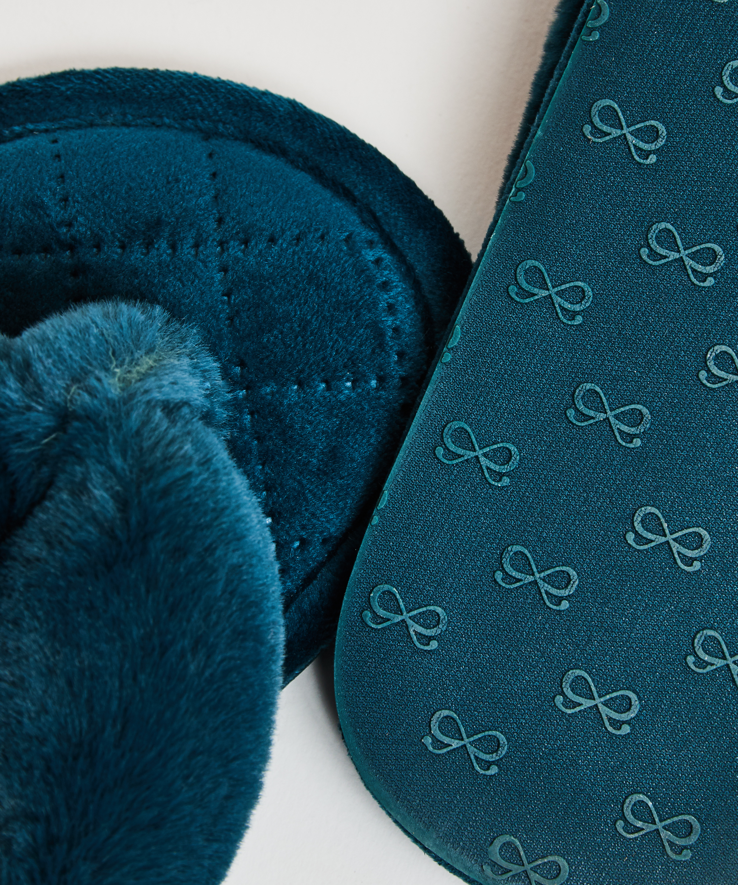 Hjemmesko Velour fur, Grøn, main