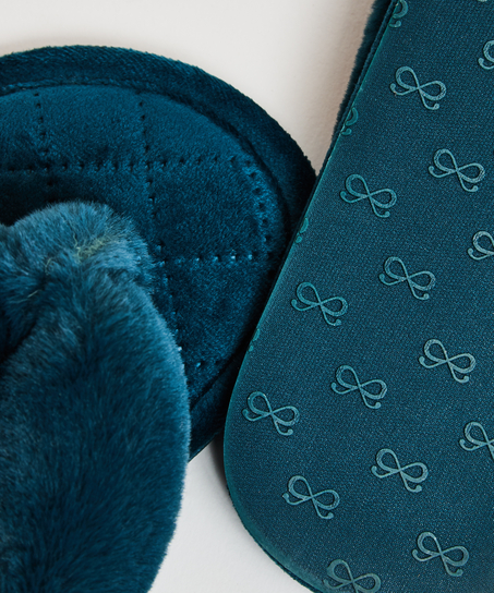 Hjemmesko Velour fur, Grøn