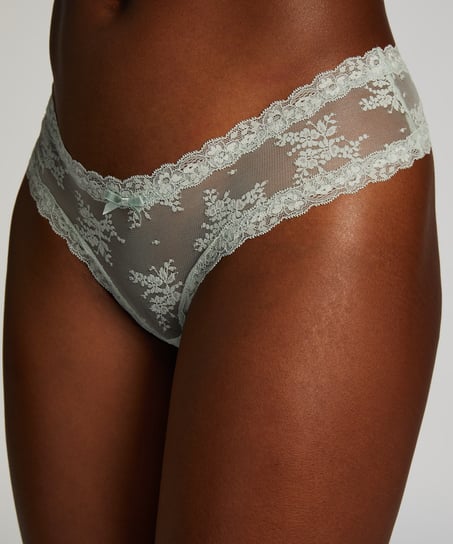 Brasiliansk trusse V-shape Mesh, Gr&oslash;n