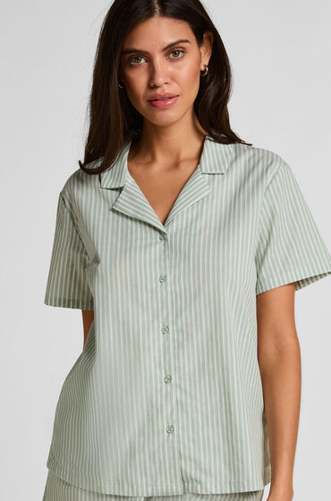 Hunkemöller Jakke i vævet stof med striber Grøn