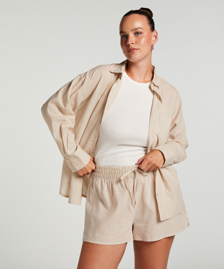Pyjamas shorts Linned, Beige