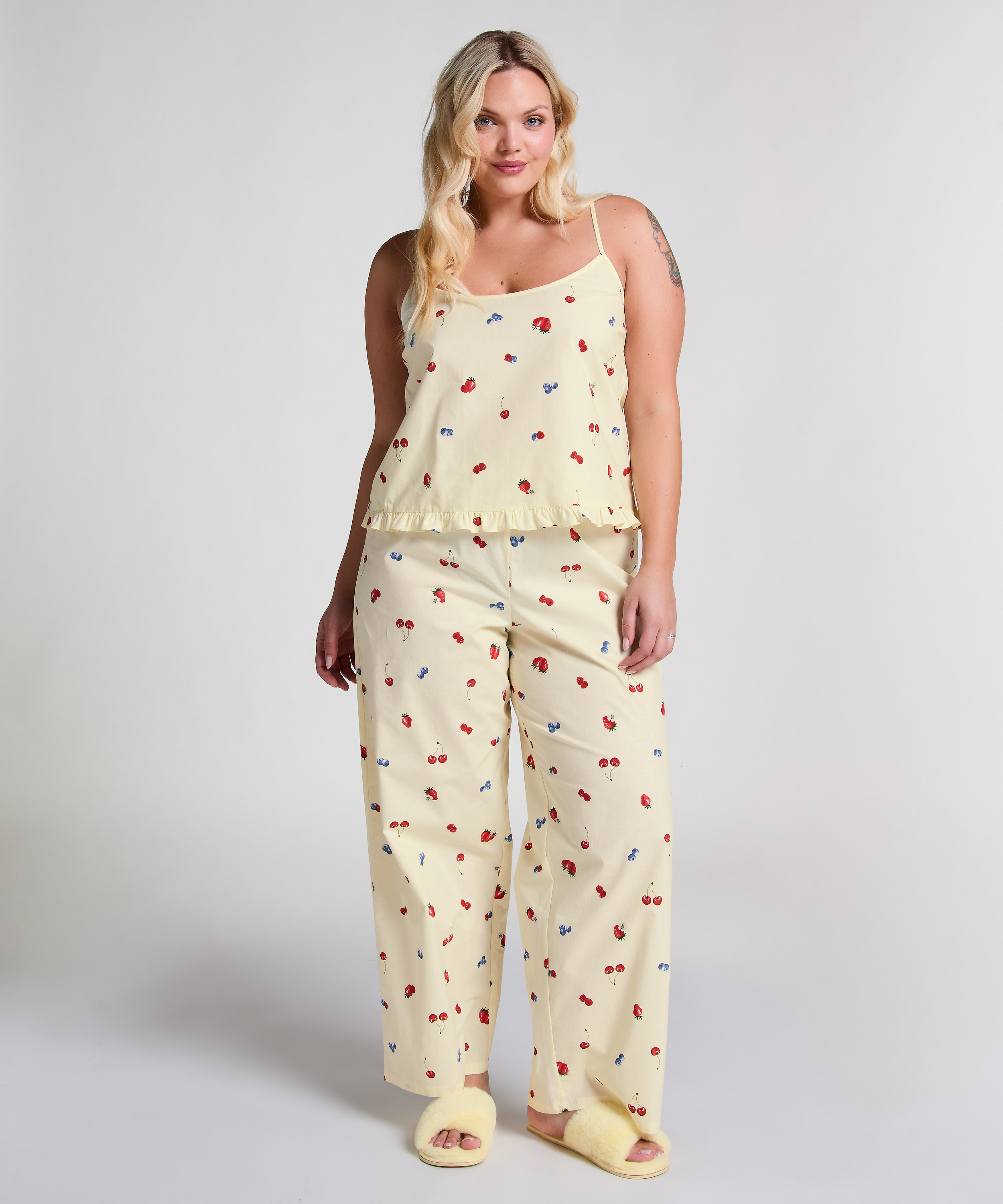 Vævet camisole, Gul, main