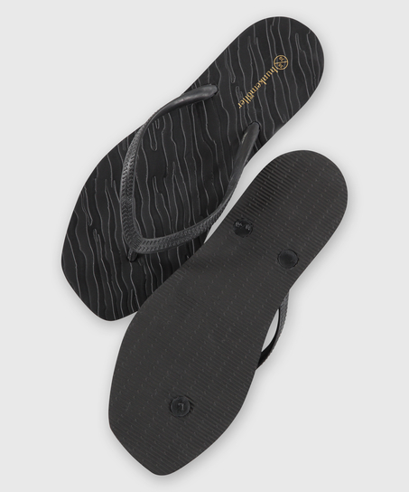 Hjemmesko Zebra, sort