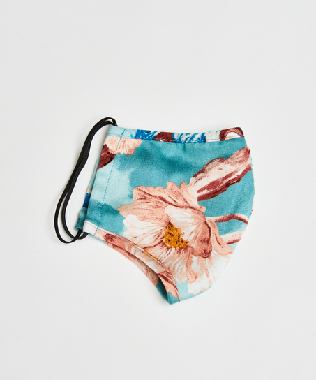 Mundbind Print, Blå