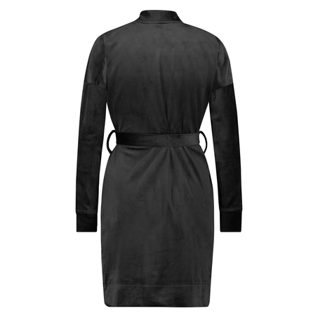 Velvet badekåbe, Sort