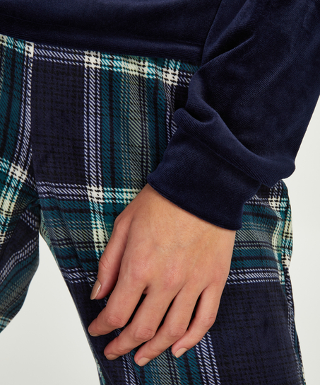 Velour pyjamassæt, grøn