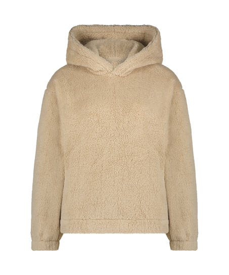 Hættetrøje Fleece Snuggle, Beige