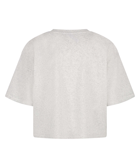 Top korte ærmer velour, Grå