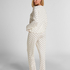 Pyjama Pant Loose Pointelle, Hvid