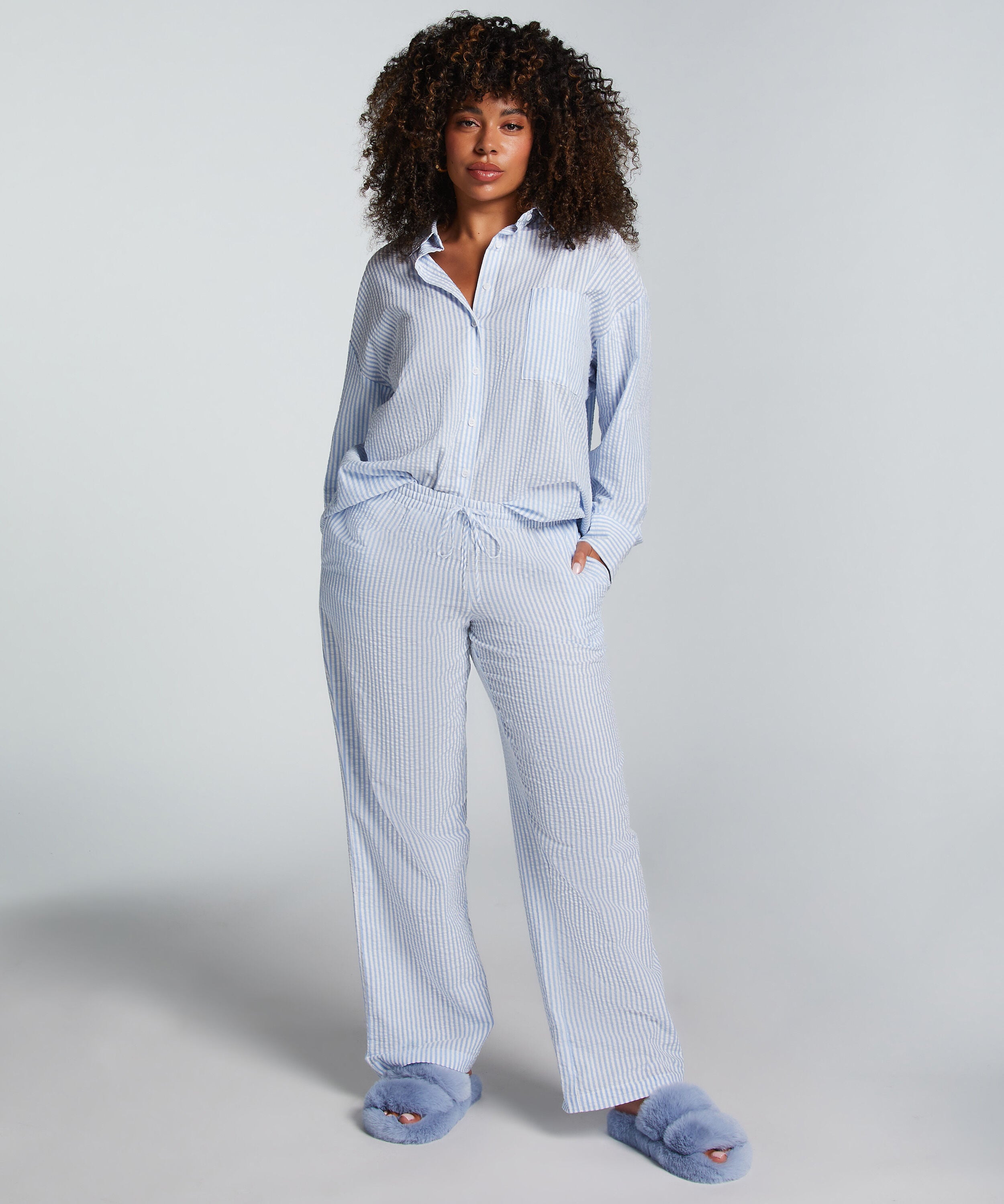 Pyjamasbukser Bomuld, Blå