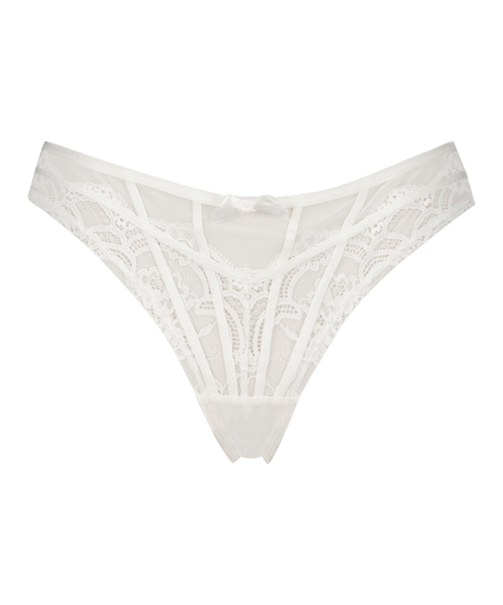 Brasiliansk trusse med høj udskæring Arla, hvid