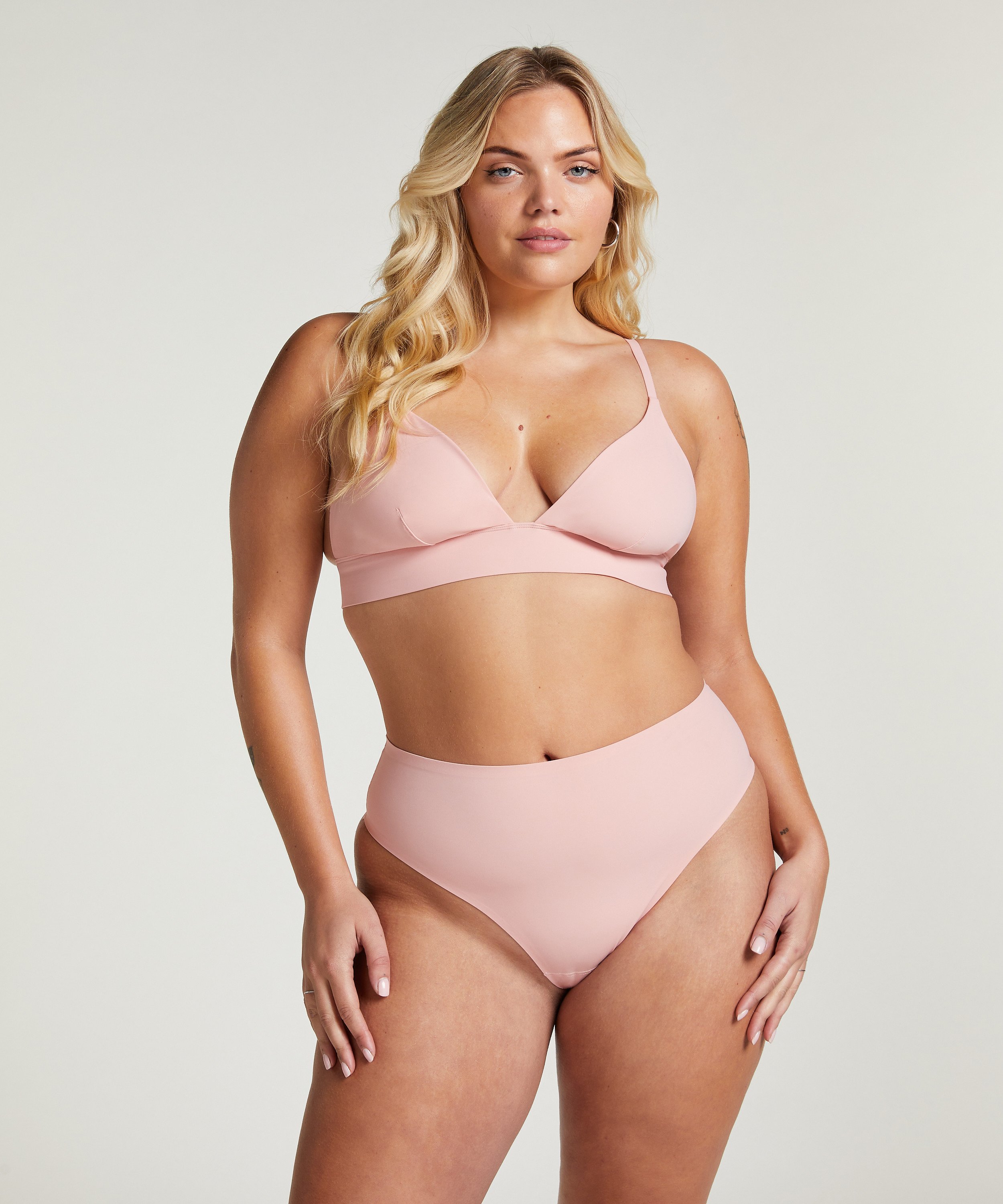Smooth Triangle Bralette, Lyserød, main