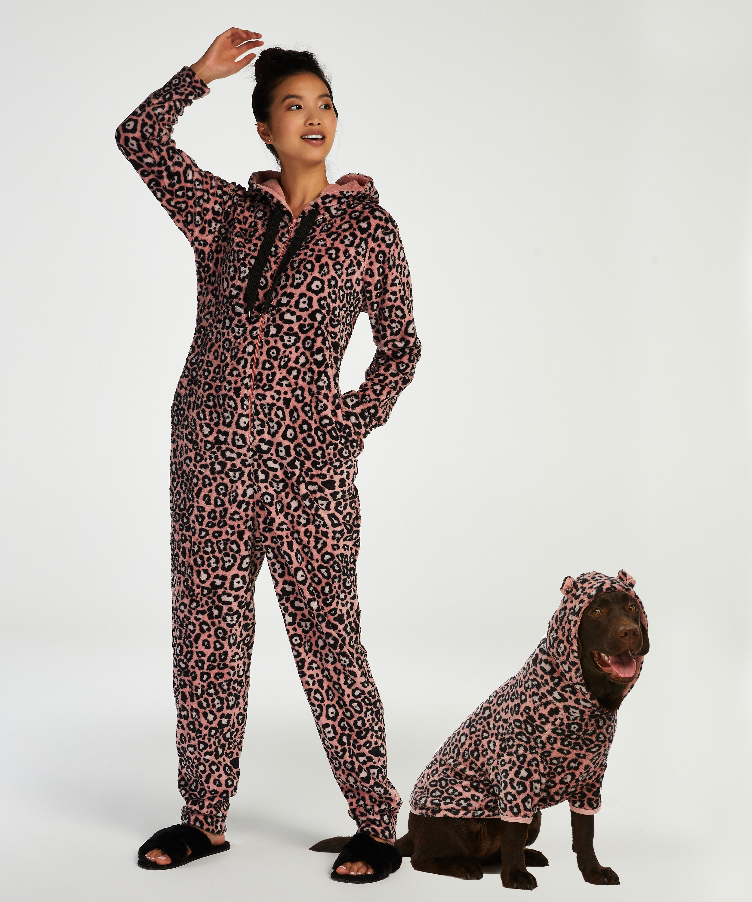 Onesie-jumpsuit Leopard, pink, main