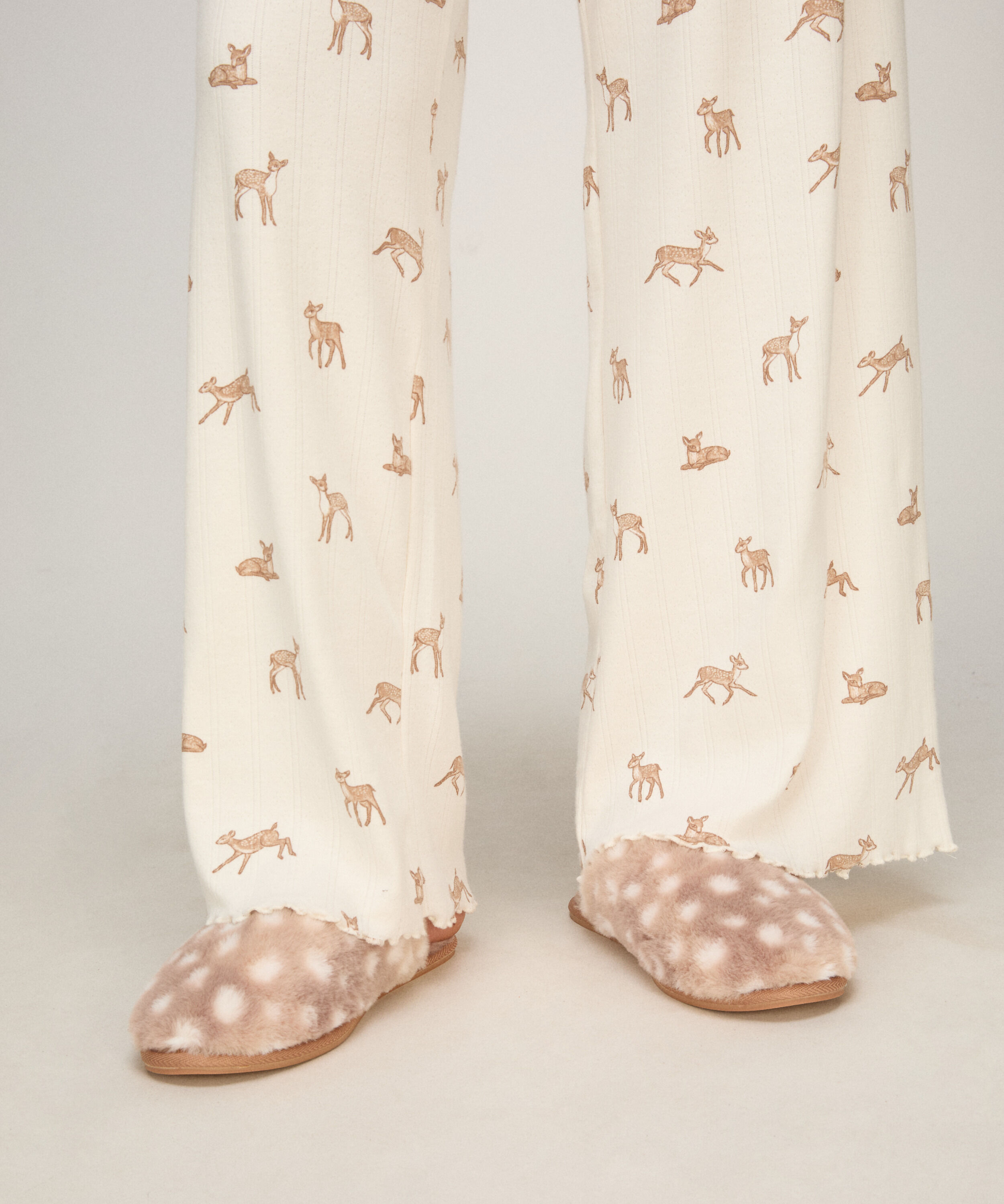 Hjemmesko Deer Faux Fur, Brun