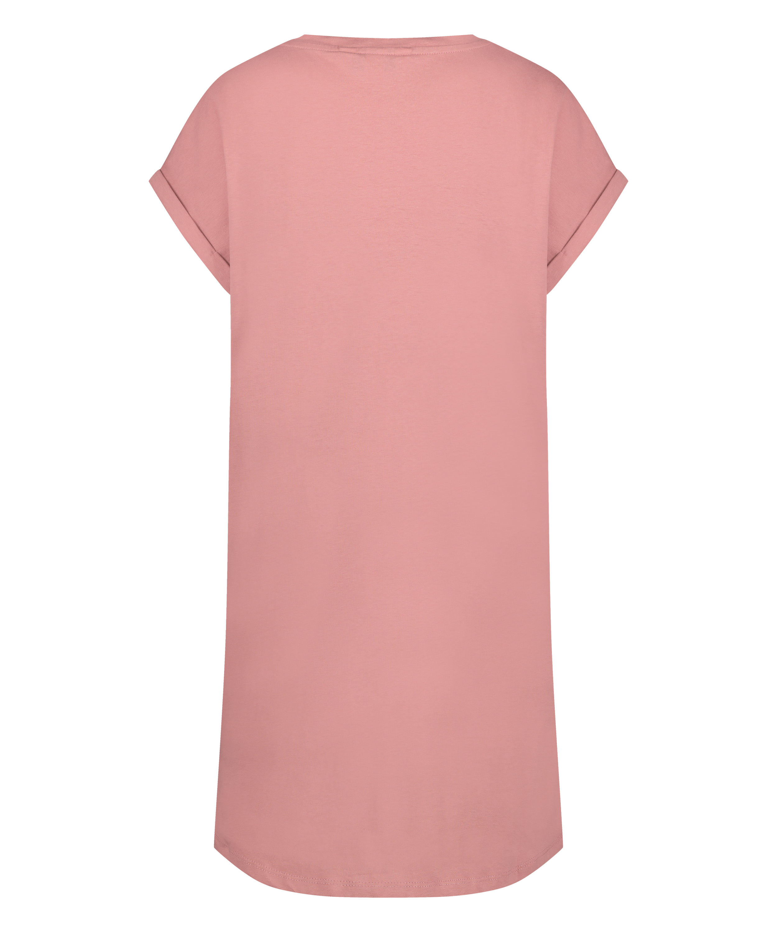 Nat-T-shirt med rund hals, pink, main