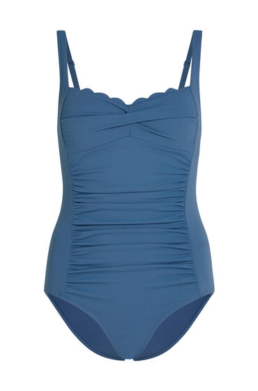 Hunkemöller Badedragt Shaping Scallop Blå