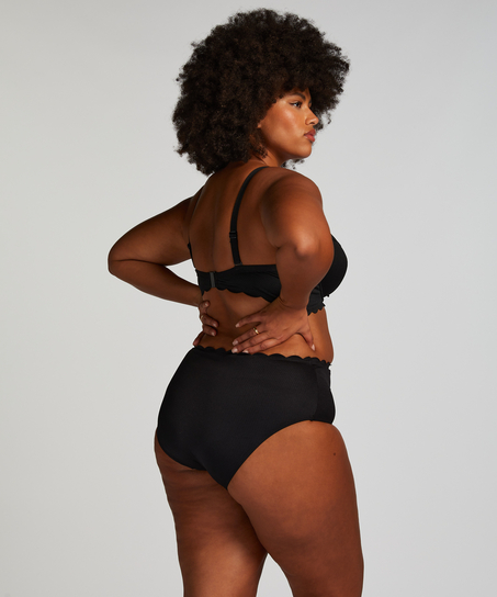 Formstøbt bikinitop med bøjle Scallop, Sort