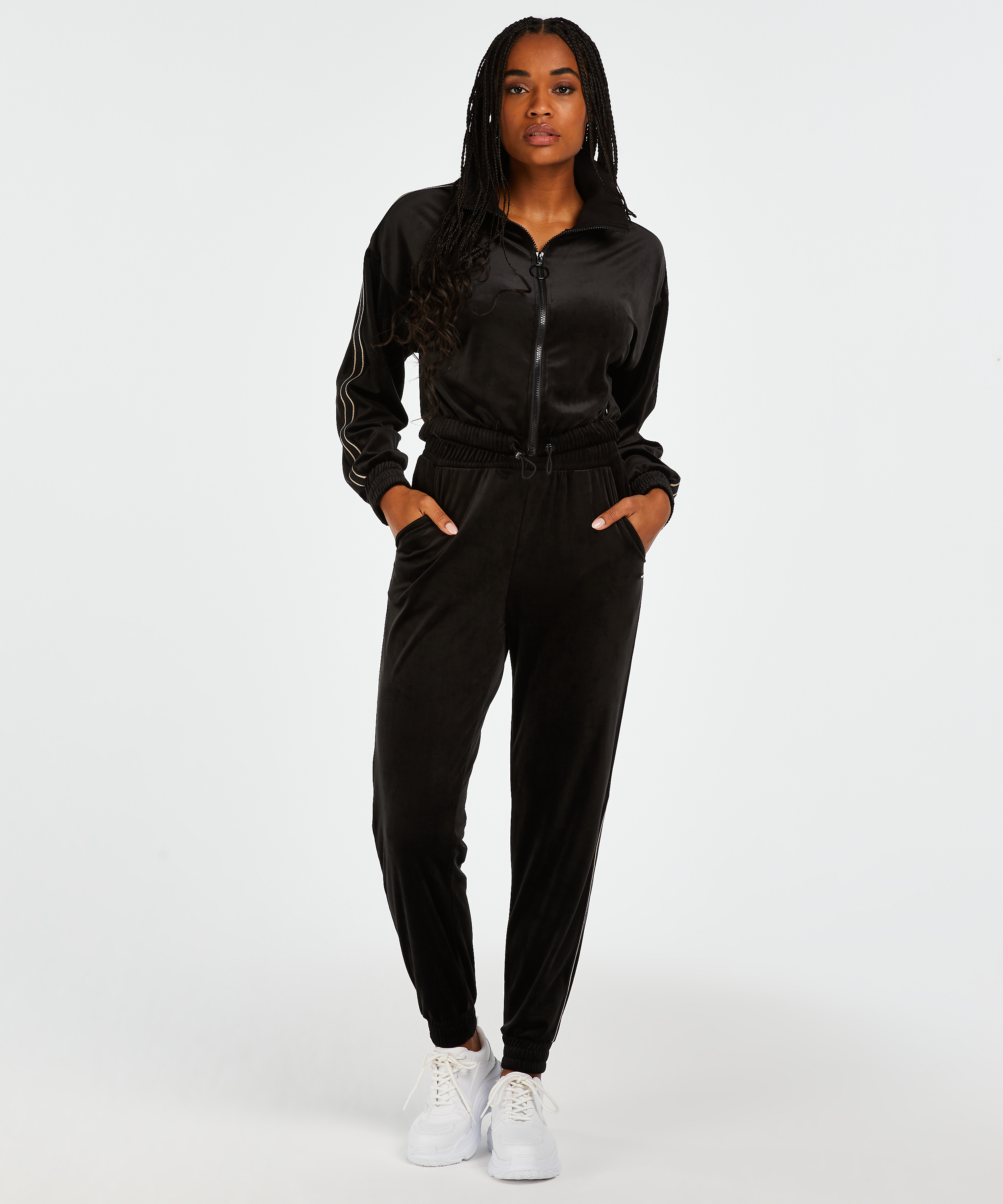 HKMX Sportsbukser Velour, sort, main