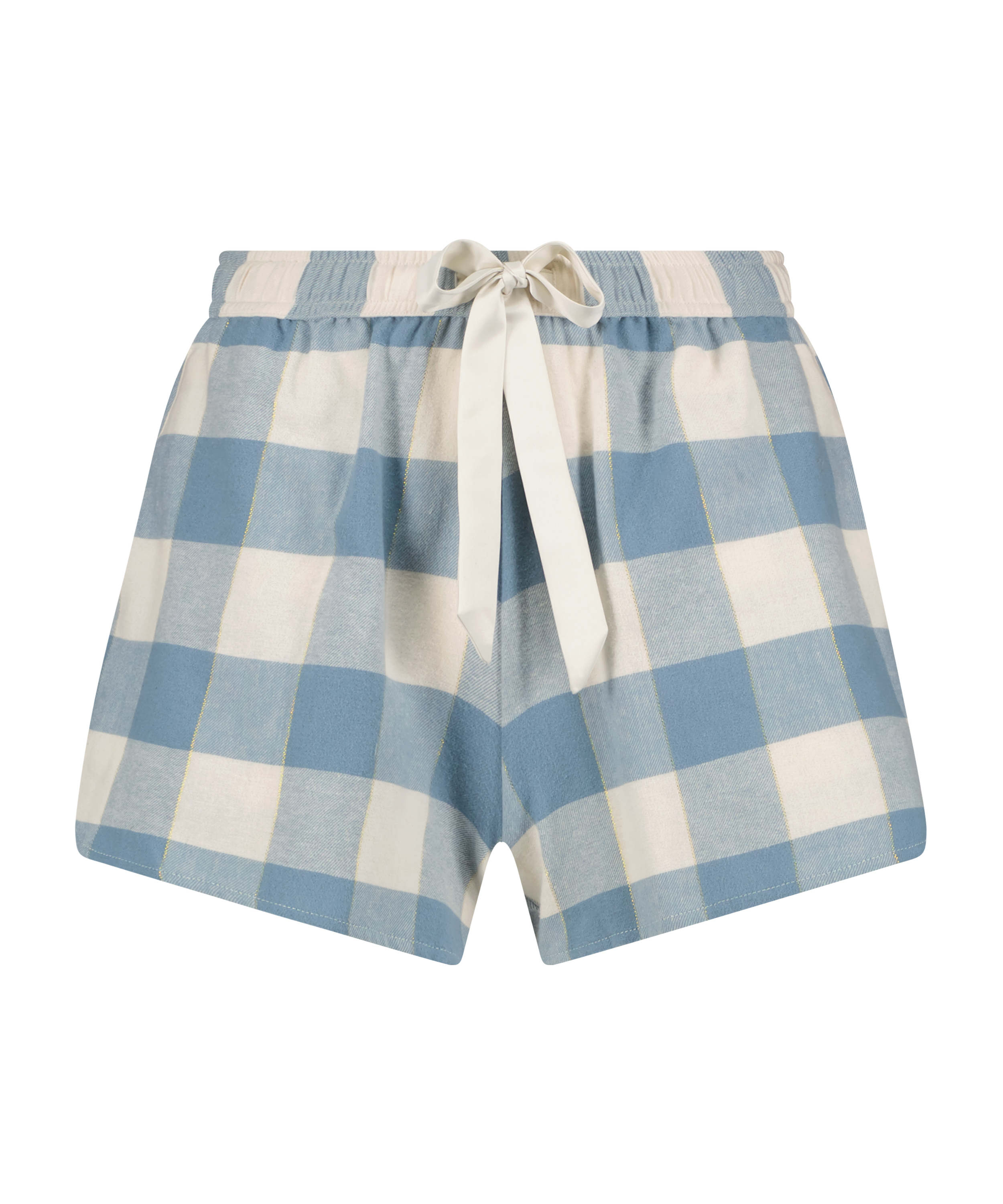 Short Twill Check, Blå, main