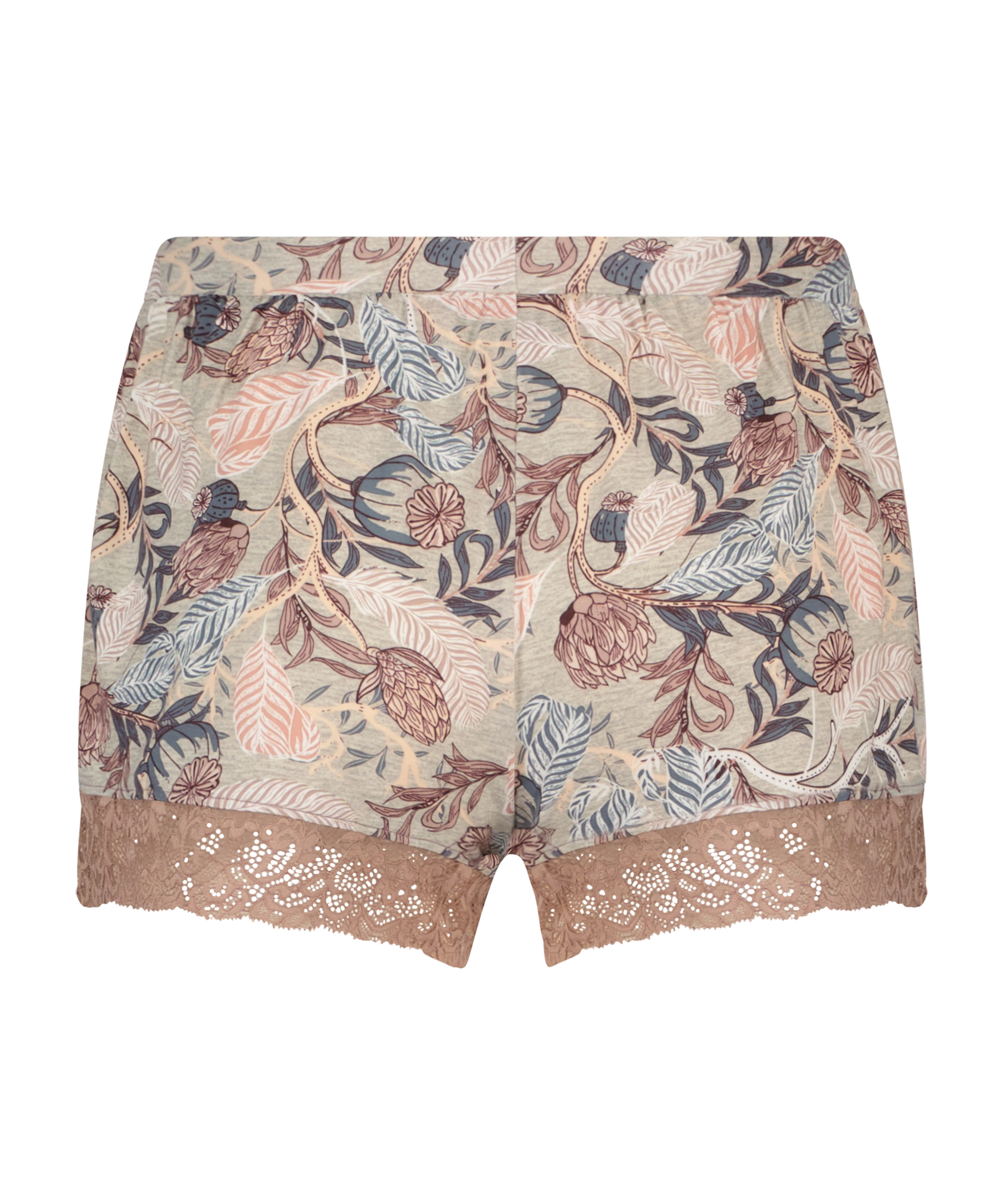 Pyjamasshorts Jersey Lace, Gr&aring;, main