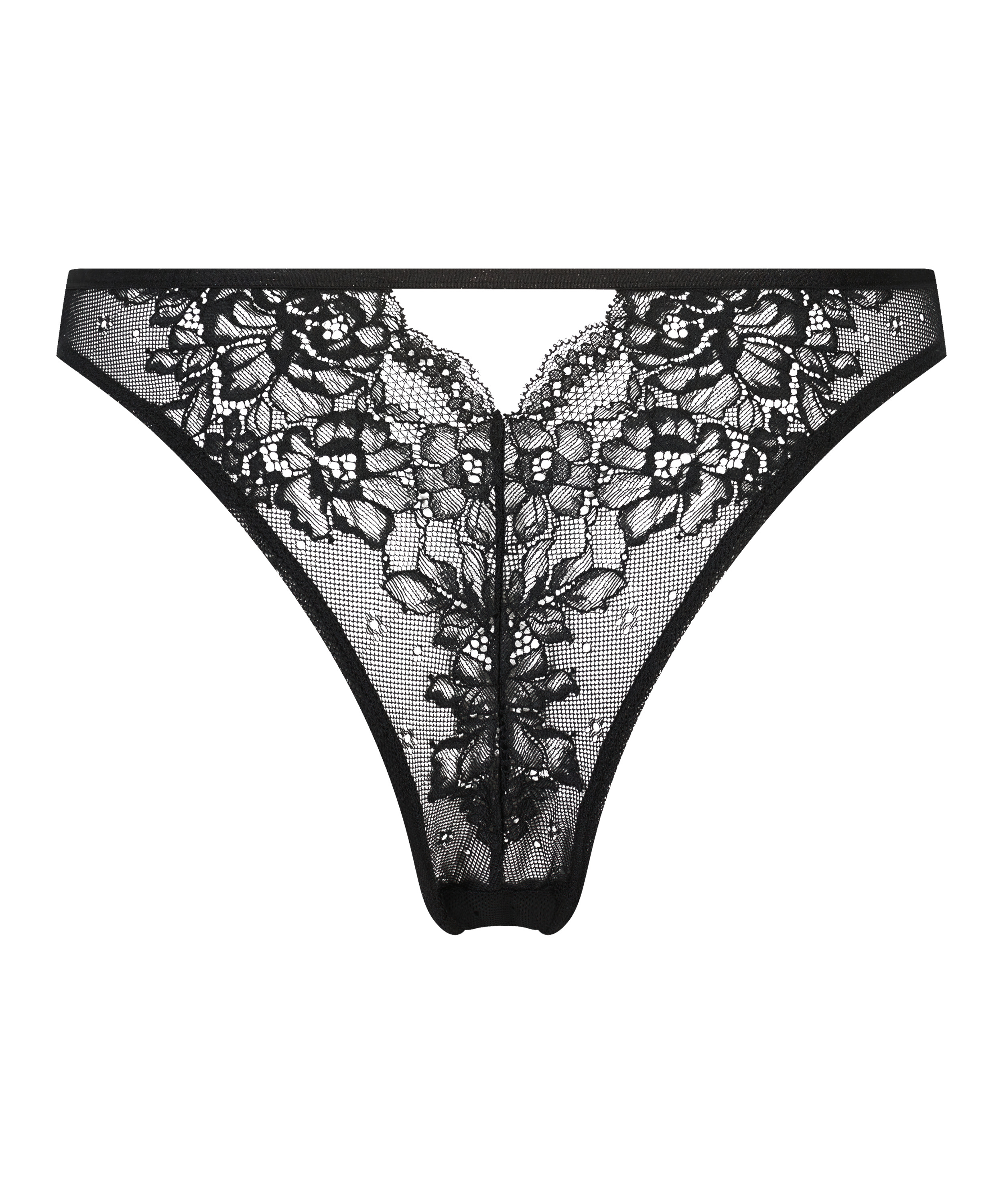 Brasiliansk trusse med høj udskæring Clara, sort, main