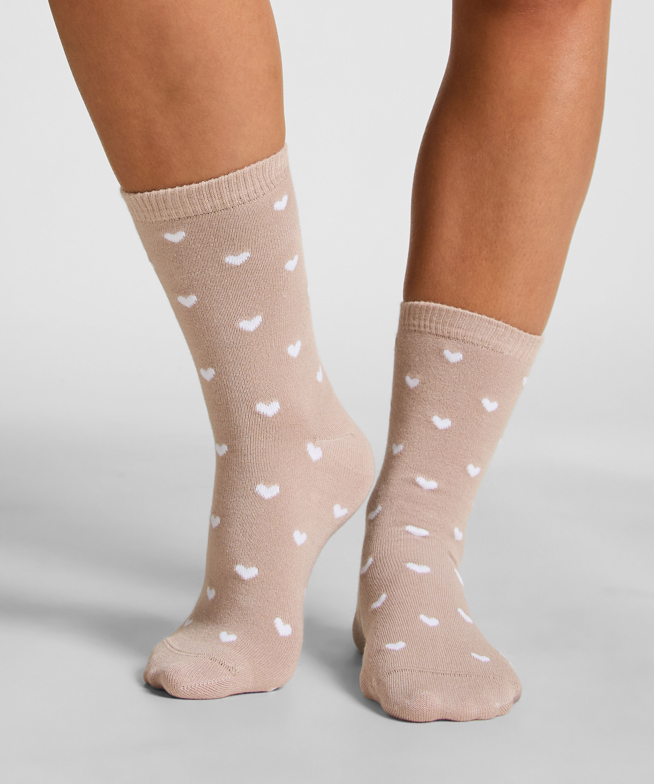 Crew-sokker i modal, Beige Crew-sokker i modal, Beige