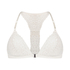 Rose vatteret trekantsbralette, Hvid