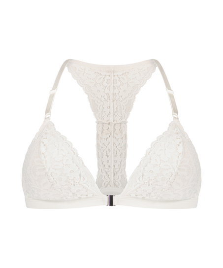 Rose vatteret trekantsbralette, Hvid