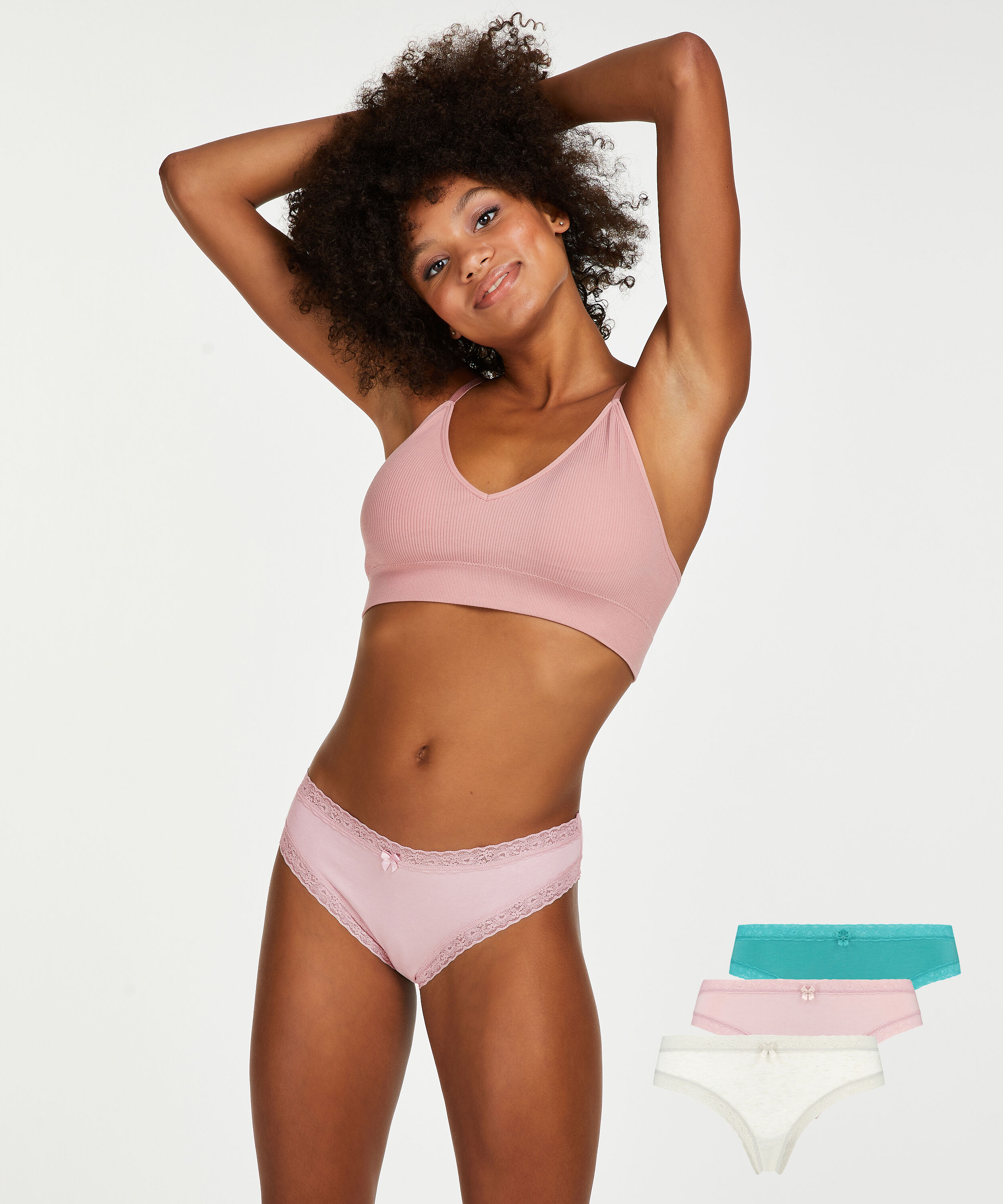 3-pak med brasilianske trusse Serenity, bl&aring;