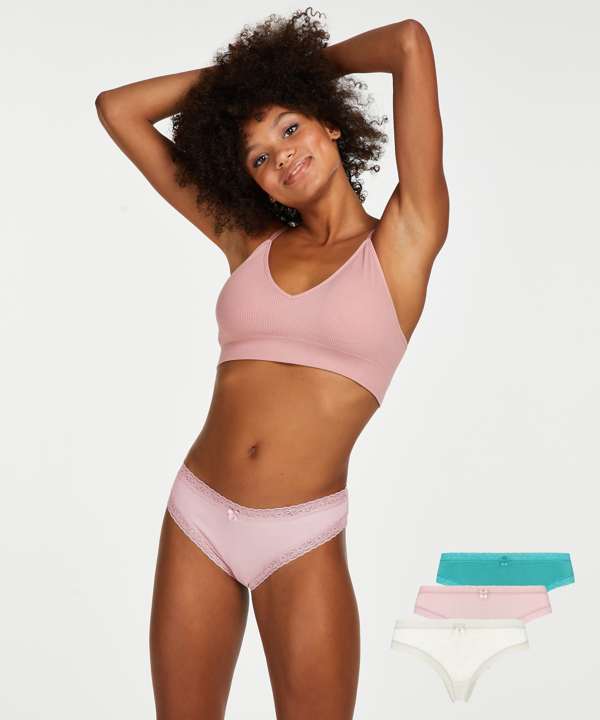 3-pak med brasilianske trusse Serenity, bl&aring;, main