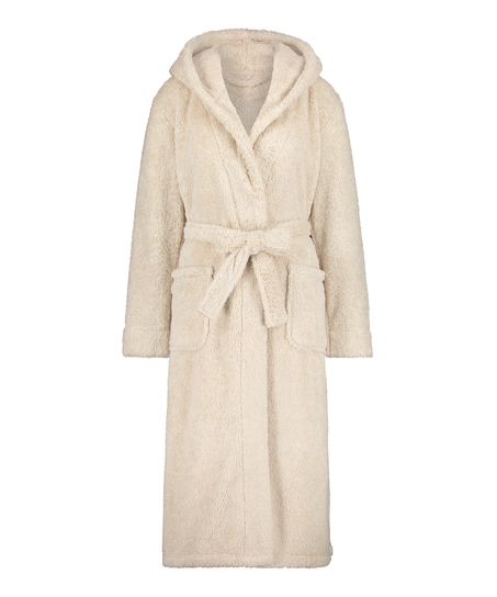 Lang badekåbe Fleece, Beige