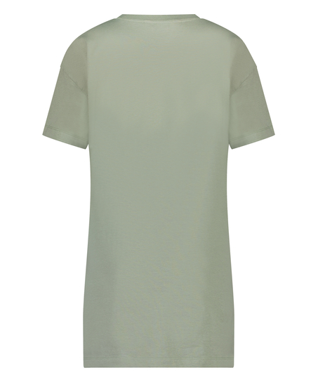 Nat-T-shirt med rund hals, grøn