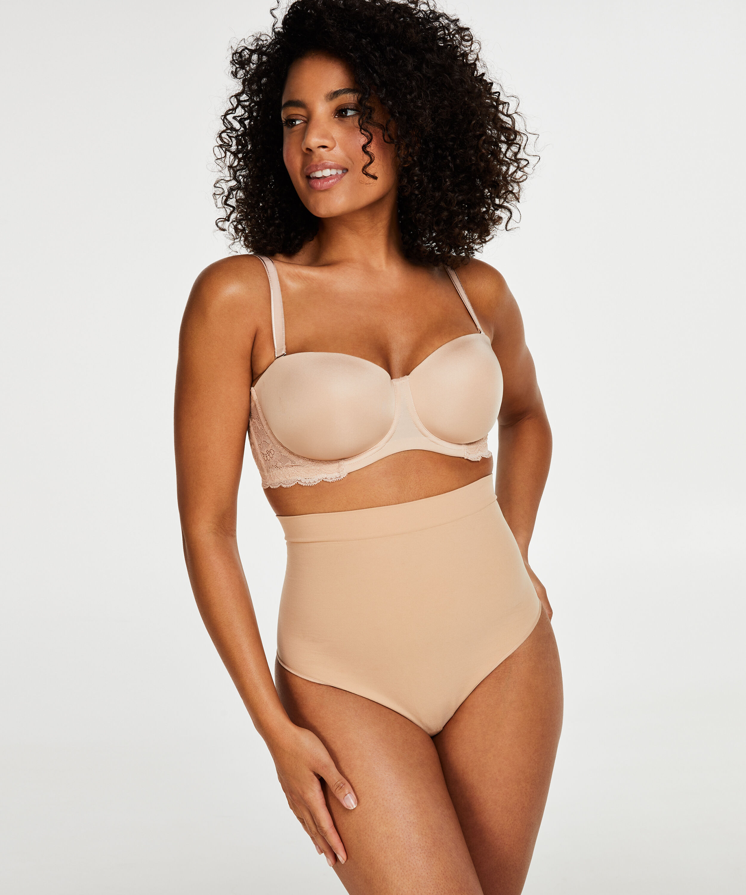 Opstrammende højtaljet g-streng - Level 2, Beige