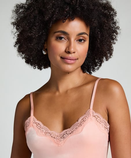 Cami top Velours Lace, Lyser&oslash;d