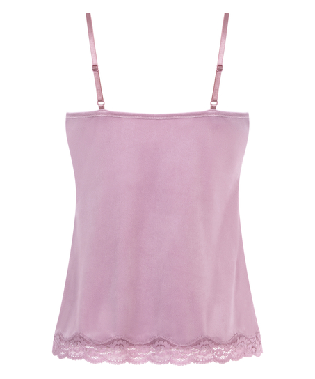 Cami top Velours Lace, Lilla