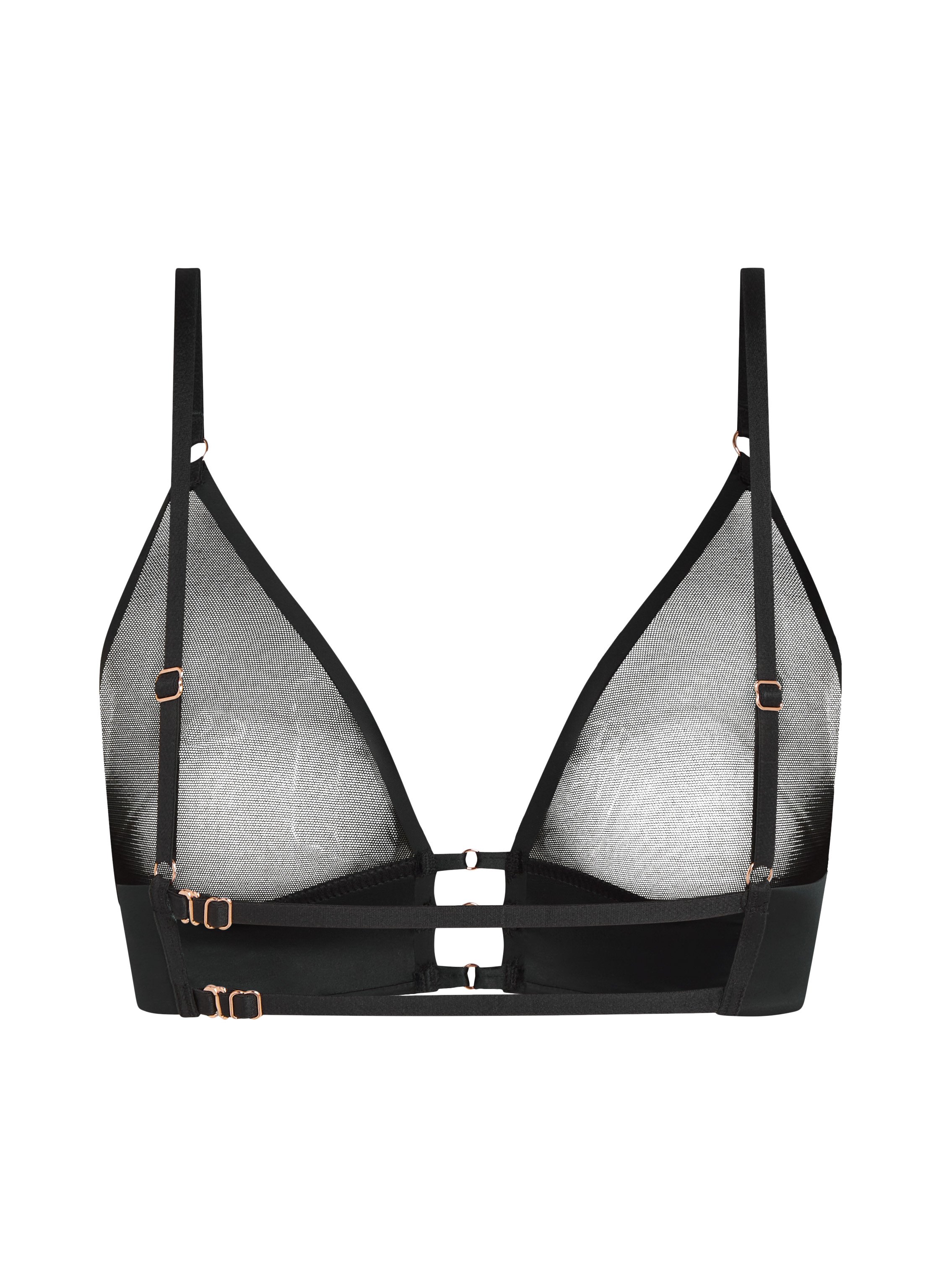 Bralette Mesh Essentials, Sort, main