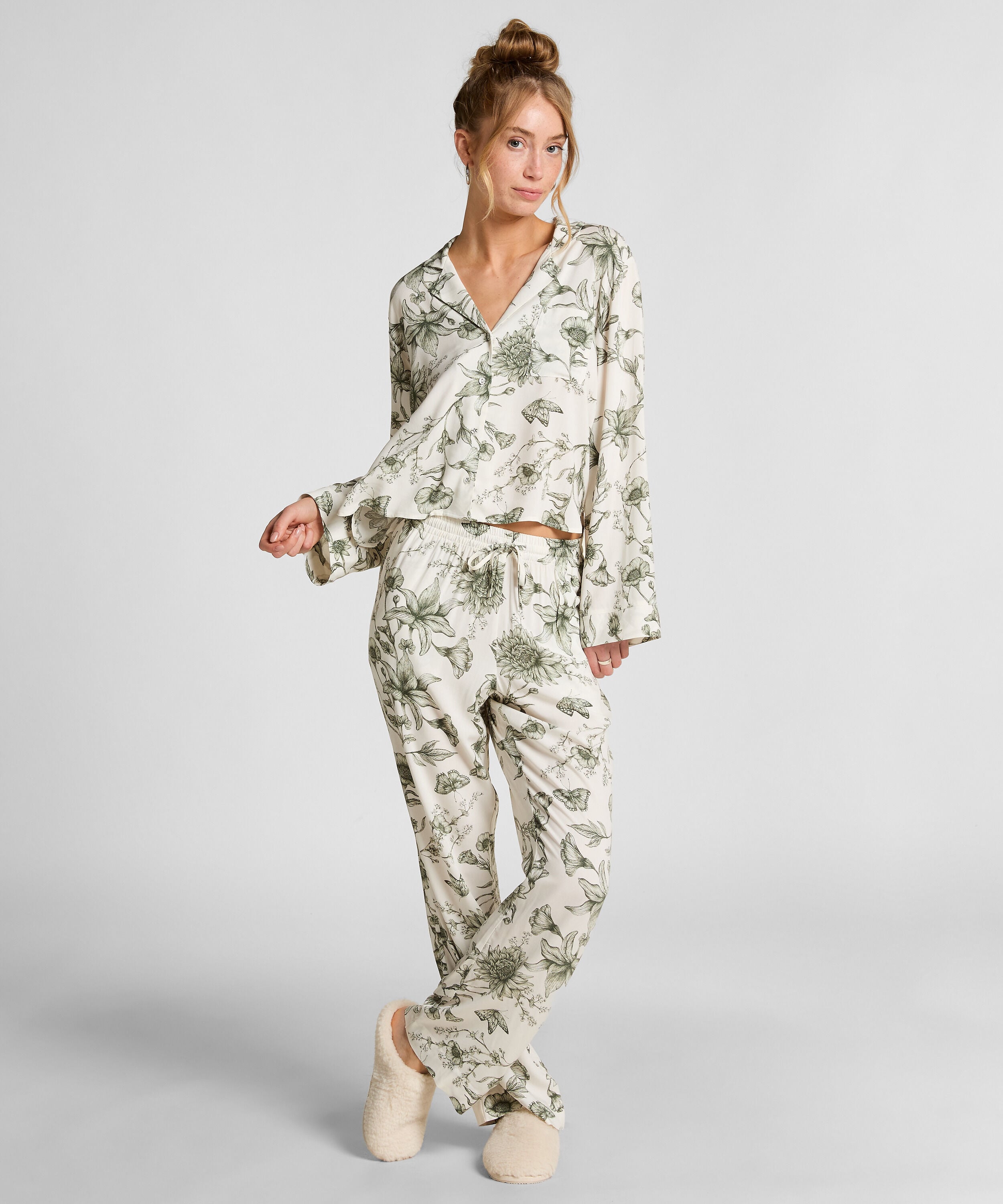 Petite Pyjamabukser Storylover, Hvid Petite Pyjamabukser Storylover, Hvid